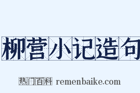 柳营小记造句是什么意思的图片